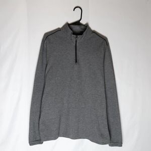 Hugo Boss 1/4 Zip Jumper Men's 2XL Light Gray Long Sleeve Pullover Sweater